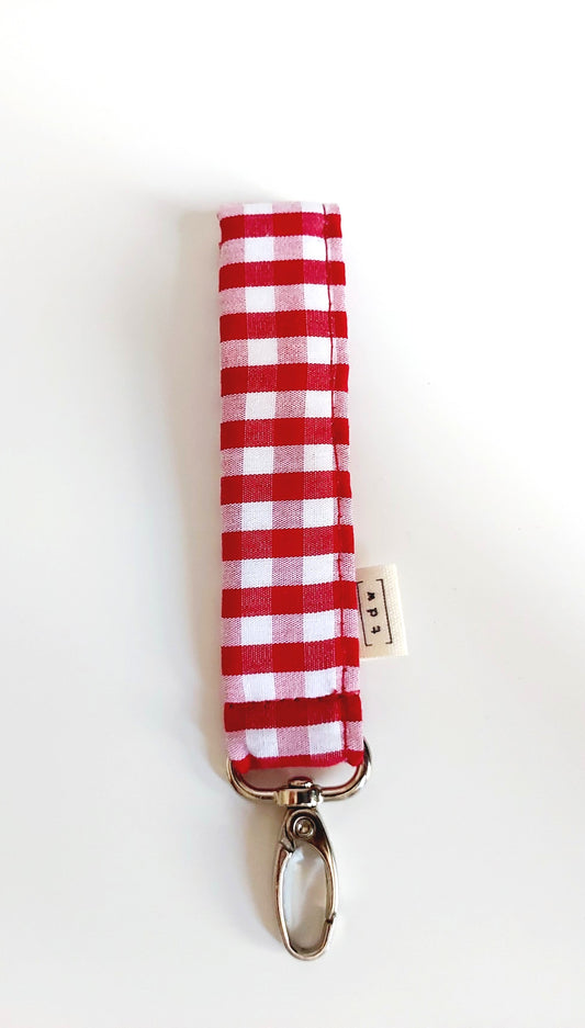Llavero Maya vichy rojo