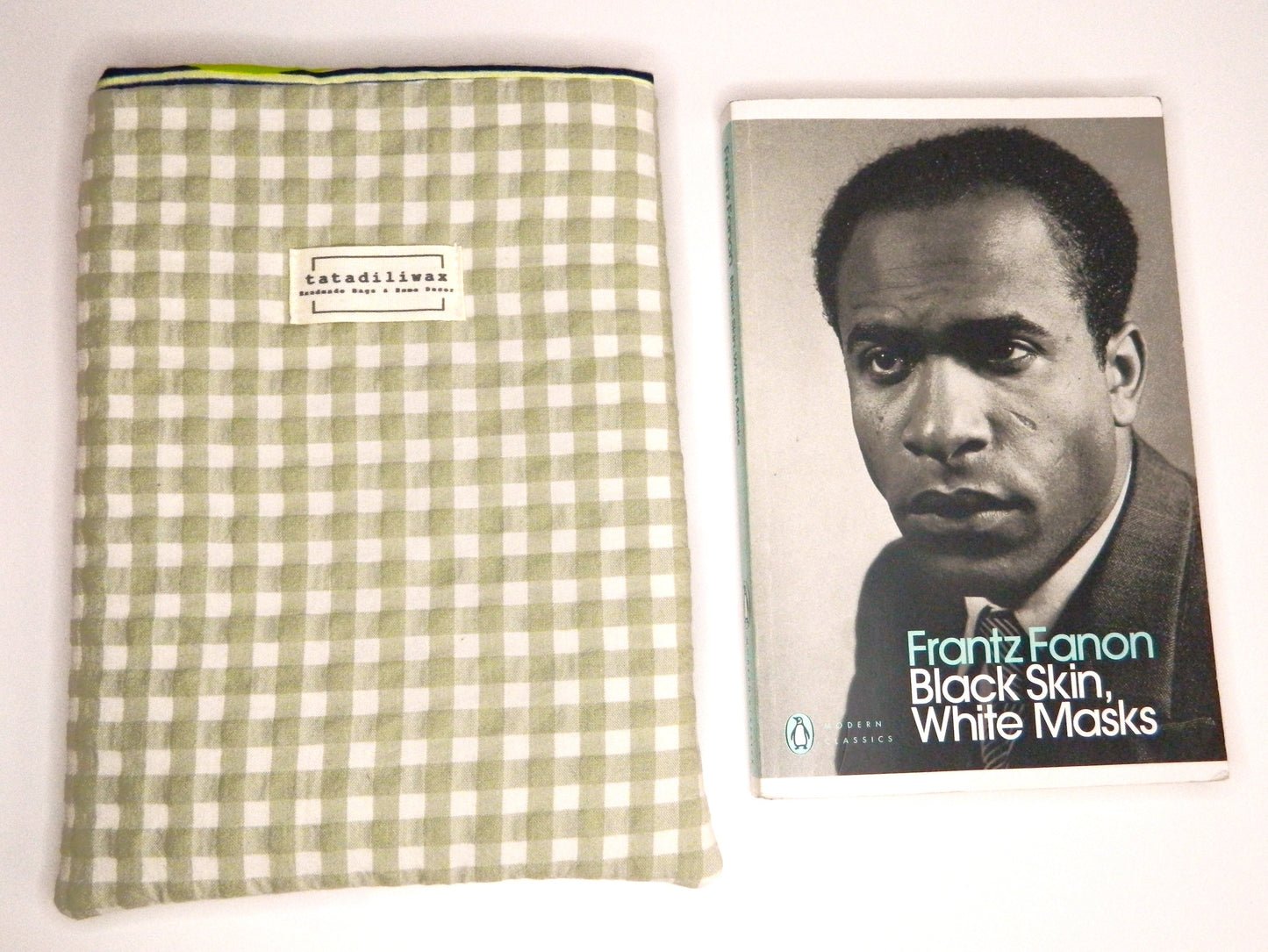 Funda de libro Nina vichy verde
