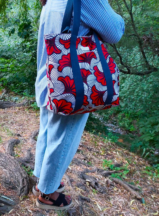 Bolso Zoë flores rojas