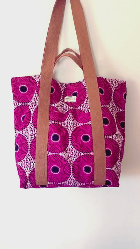 Zoë bag with pink discs